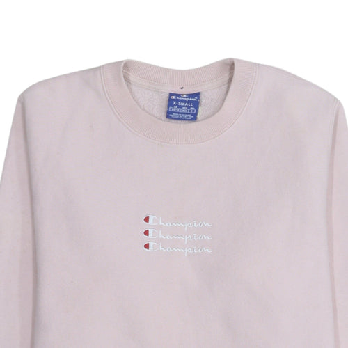 Champion Women's Pink Crew Neck Pullover Sweatshirt XS