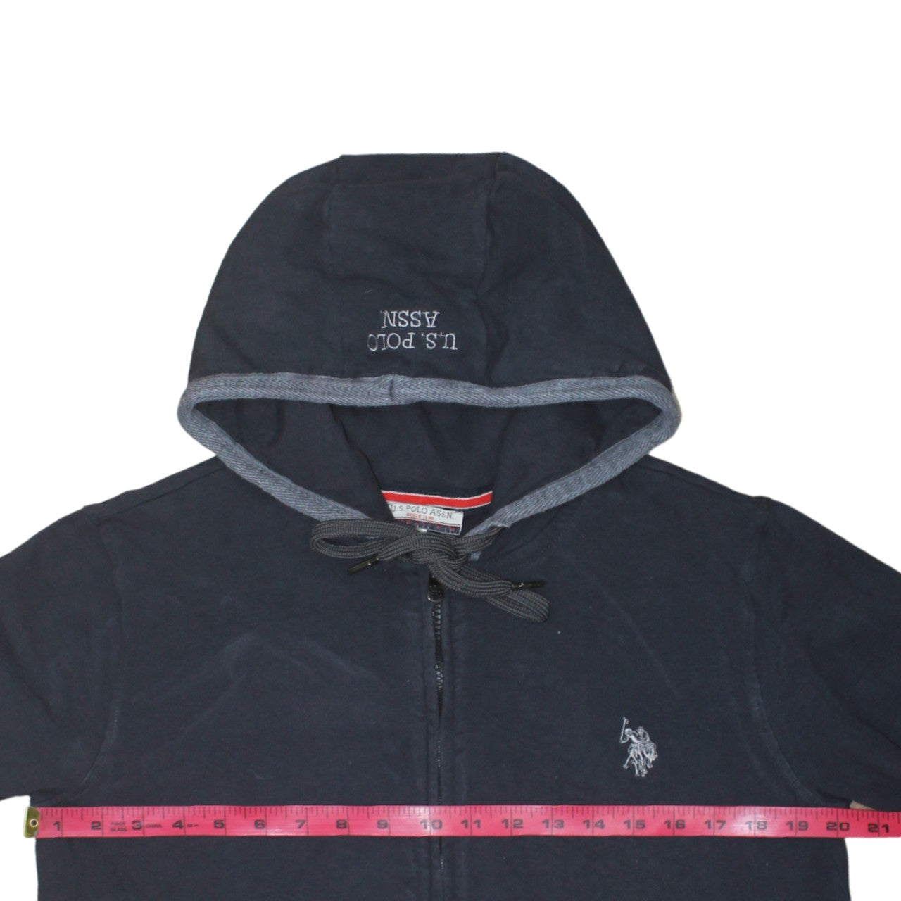 U.S. Polo Assn. Men's Blue Full Zip Hoodie Size M Fleece Sweatshirt