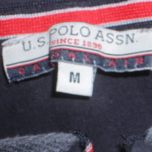 U.S. Polo Assn. Men's Blue Full Zip Hoodie Size M Fleece Sweatshirt
