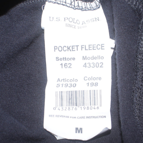 U.S. Polo Assn. Men's Blue Full Zip Hoodie Size M Fleece Sweatshirt