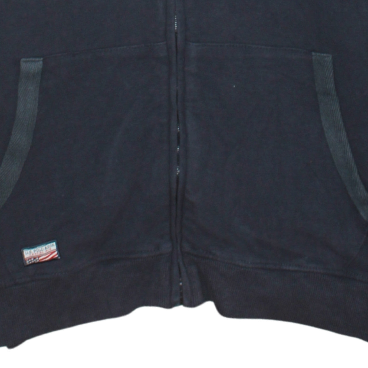 U.S. Polo Assn. Men's Blue Full Zip Hoodie Size M Fleece Sweatshirt