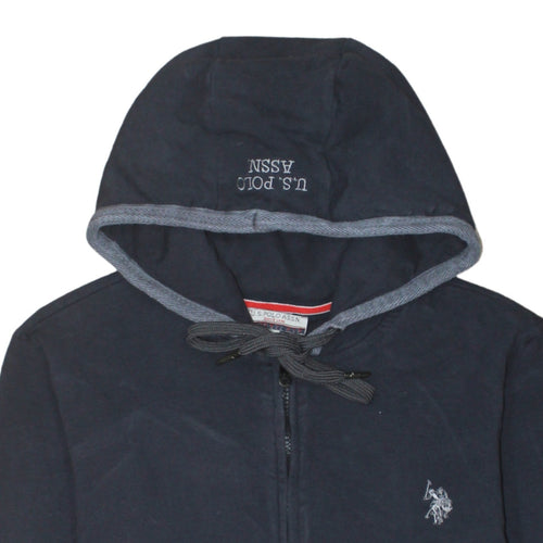 U.S. Polo Assn. Men's Blue Full Zip Hoodie Size M Fleece Sweatshirt