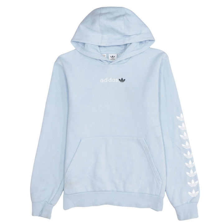 Adidas Girls Blue Pullover Hoodie XL 15-16 Years Logo Hooded Sweatshirt