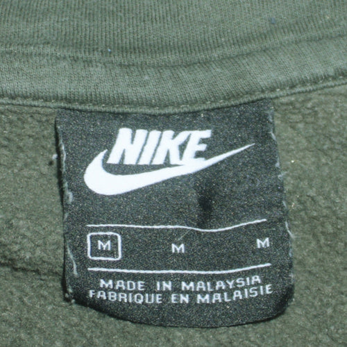 Nike Men's Green Full Zip Fleece Hoodie M Regular Fit