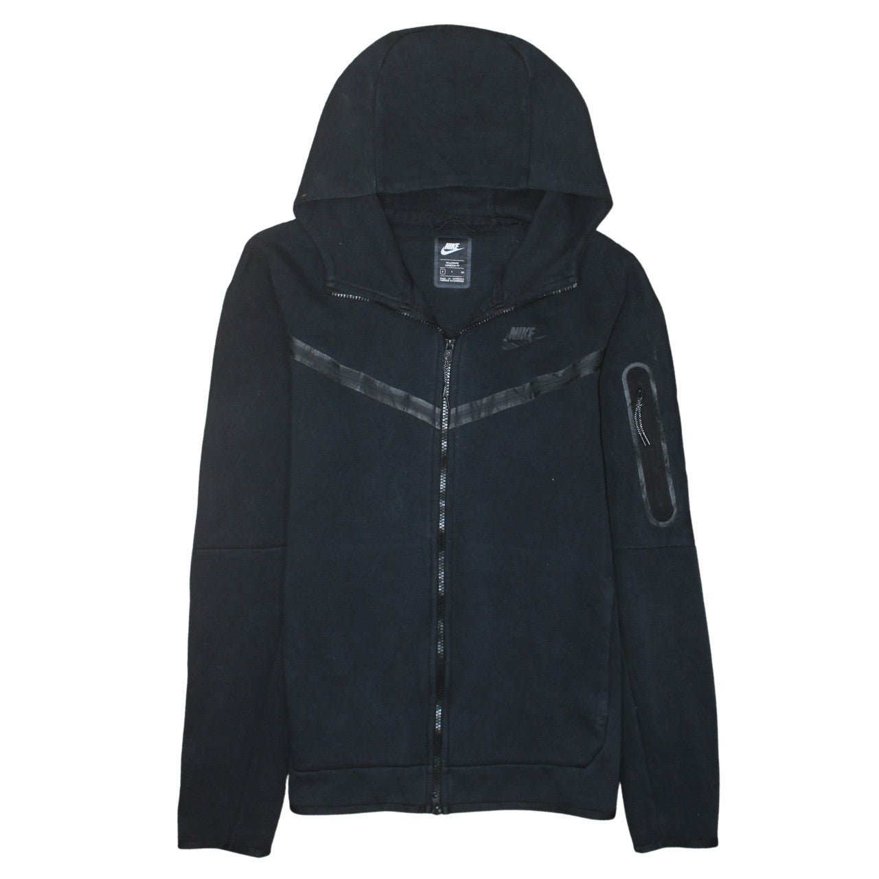 Nike Men's Black Full Zip Fleece Hoodie Small Tall