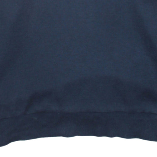 Hugo Boss Men's Blue Long Sleeve Polo Shirt XL Cotton Logo Collar