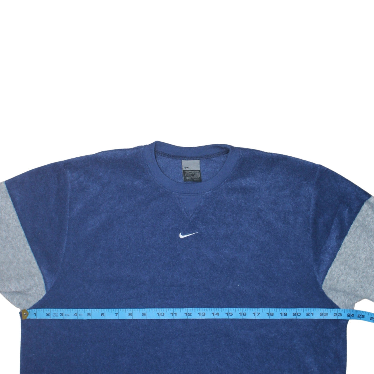 Nike Mens Blue Crew Neck Pullover Sweatshirt Size L Fleece Sportswear