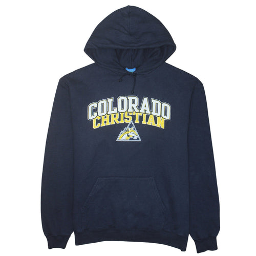 Champion Men's Blue Colorado Christian Pullover Hoodie Size L