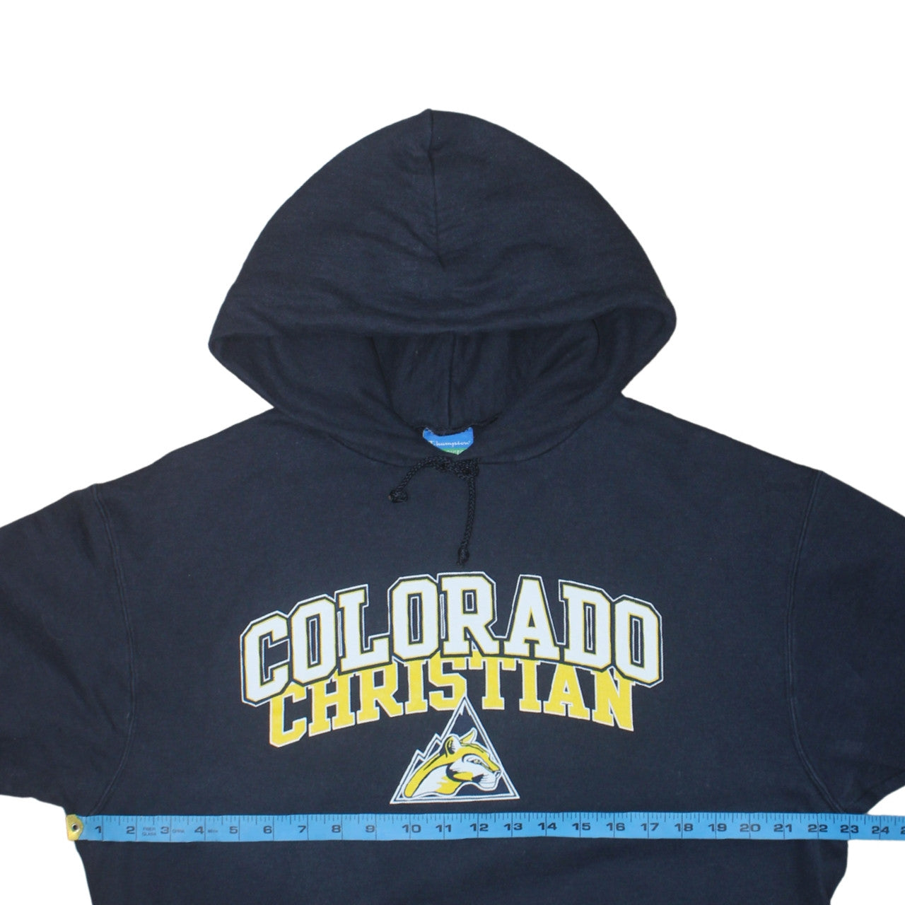 Champion Men's Blue Colorado Christian Pullover Hoodie Size L