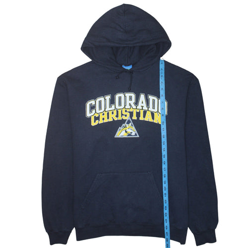 Champion Men's Blue Colorado Christian Pullover Hoodie Size L