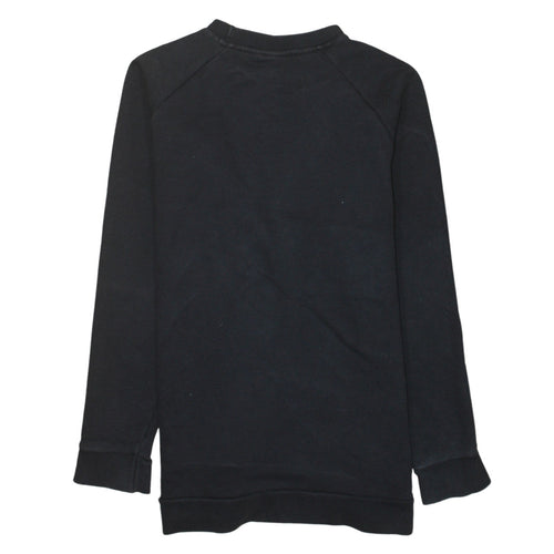 Adidas Womens Black Crew Neck Logo Sweatshirt Size 12