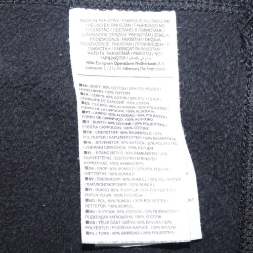Nike Men's Black Pullover Hoodie L Regular Fit Fleece Sportswear