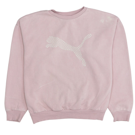 Puma Women's Pink Crew Neck Pullover Sweatshirt Size L