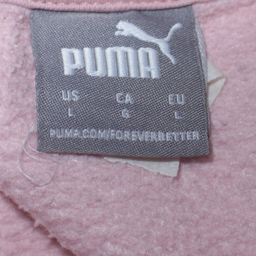 Puma Women's Pink Crew Neck Pullover Sweatshirt Size L