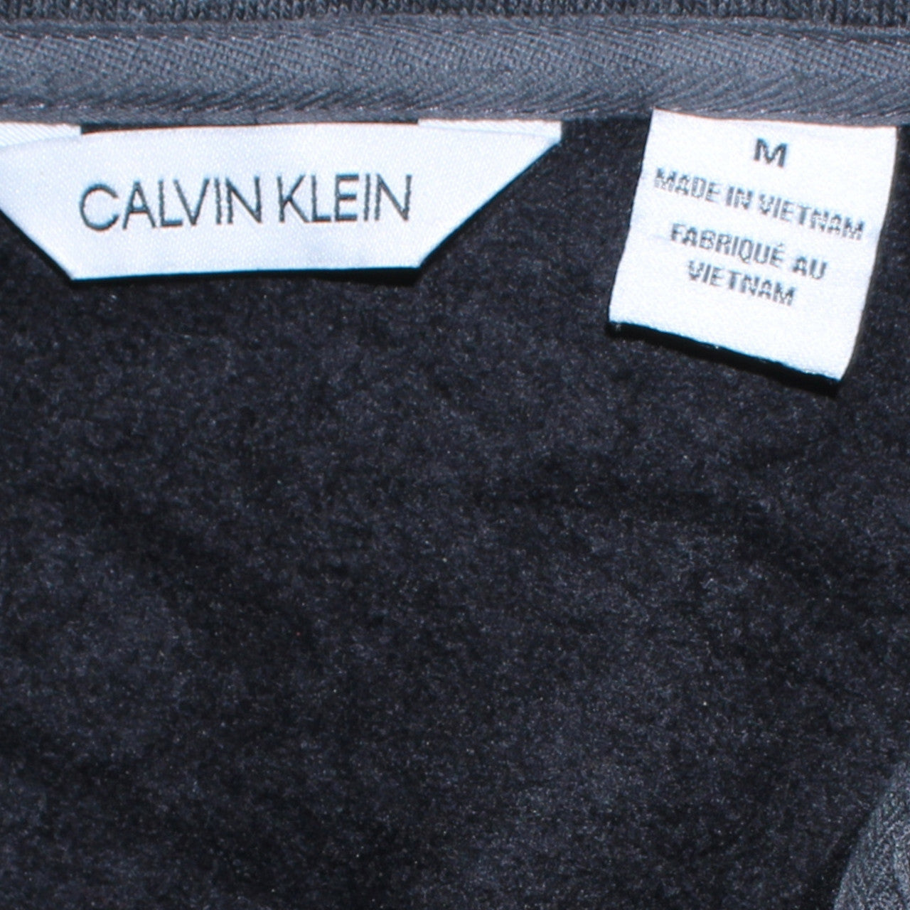 Calvin Klein Men's Black 1/4 Zip Fleece Sweatshirt Size M