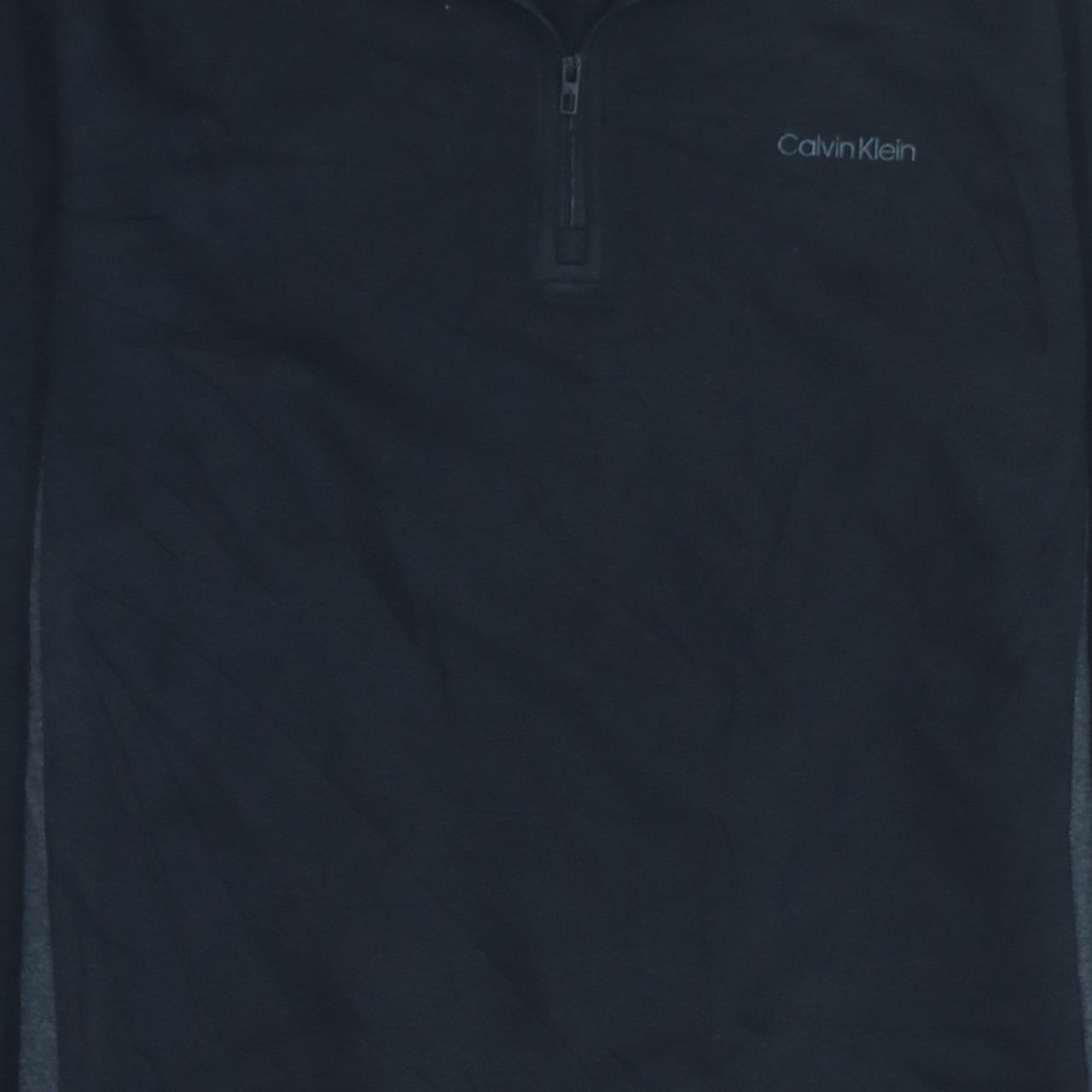 Calvin Klein Men's Black 1/4 Zip Fleece Sweatshirt Size M