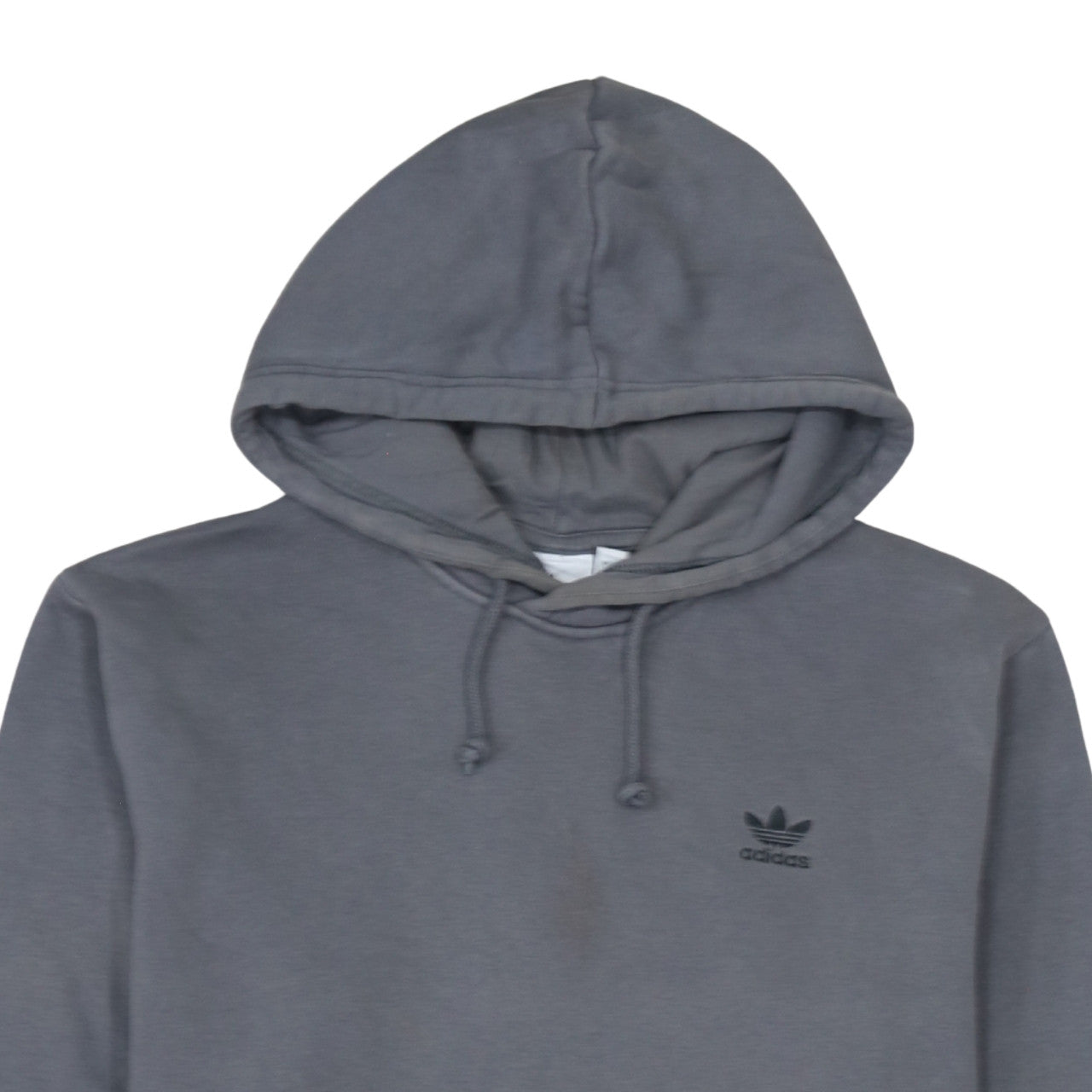 Adidas Men's Grey L Hoodie Track Jacket with Logo & Pocket