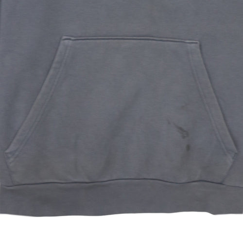 Adidas Men's Grey L Hoodie Track Jacket with Logo & Pocket