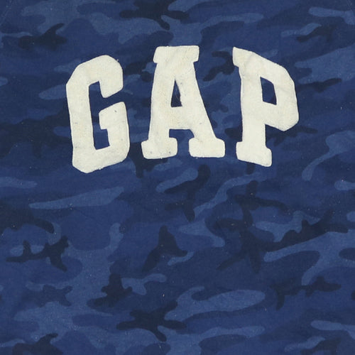 GAP Womens Blue Camouflage Pullover Sweatshirt Size S