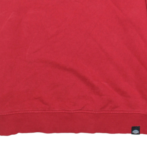 Dickies Boys Red XL Pullover Sweatshirt Logo Graphic Cotton Crew Neck
