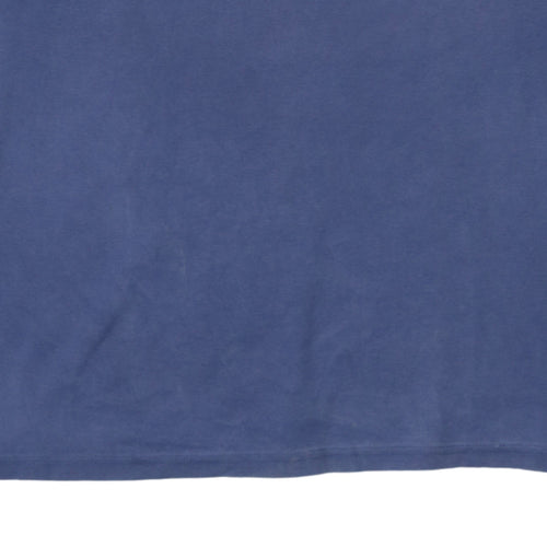 The North Face Men's Blue Cotton Crew Neck Short Sleeve T-Shirt Size M