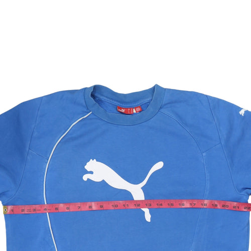 Puma Men Blue XL Pullover Sweatshirt Scuderia Ferrari Graphic Sports