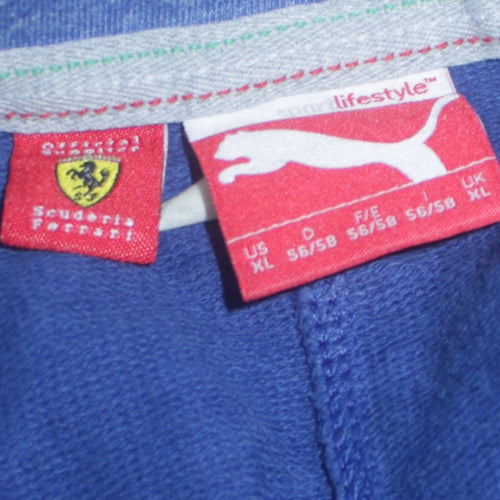 Puma Men Blue XL Pullover Sweatshirt Scuderia Ferrari Graphic Sports