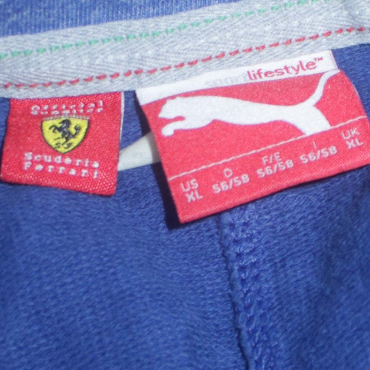 Puma Men Blue XL Pullover Sweatshirt Scuderia Ferrari Graphic Sports