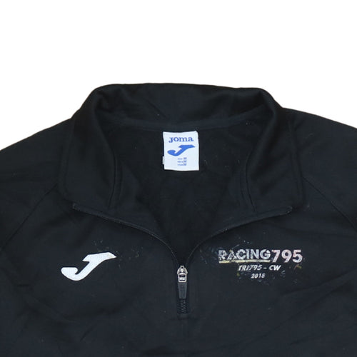 Joma Boys Black 1/4 Zip Pullover Sweatshirt Racing795 Medium