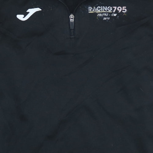 Joma Boys Black 1/4 Zip Pullover Sweatshirt Racing795 Medium