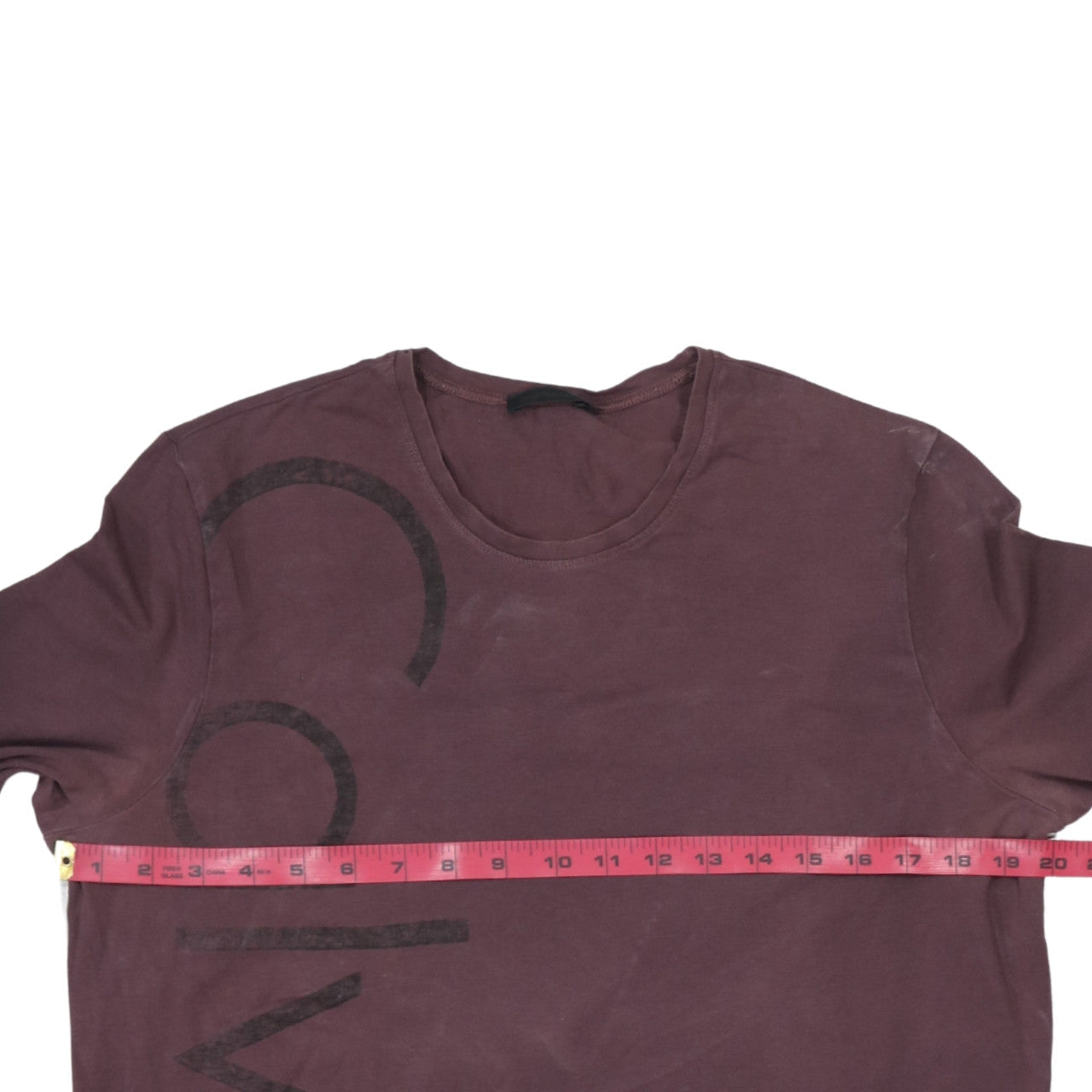 Calvin Klein Men Brown Long Sleeve Logo Crew Neck T-Shirt M