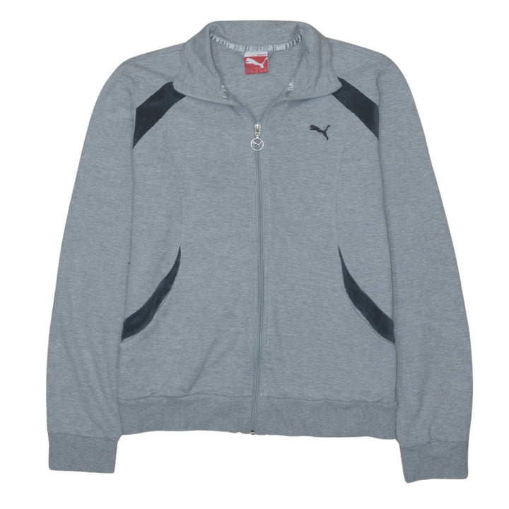 Puma Women Grey Track Jacket UK 14 Full Zip Lightweight Activewear