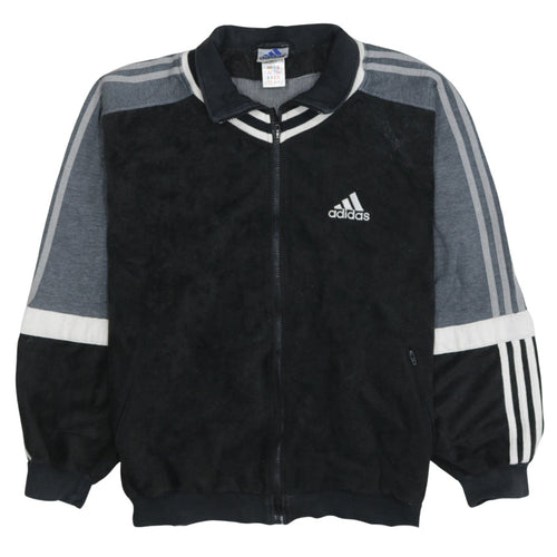Adidas Men's Black Medium Track Jacket Full Zip Sportswear