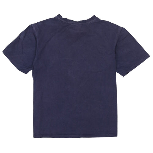 Puma Men's Blue Small Sports Logo Cotton Crew Neck T-Shirt