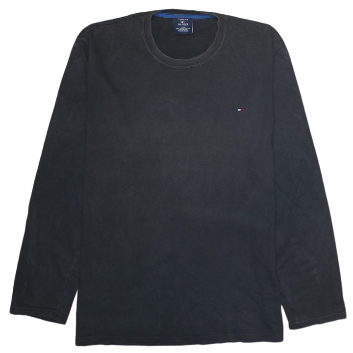 Tommy Hilfiger Men's Black Long Sleeve Cotton T-Shirt L
