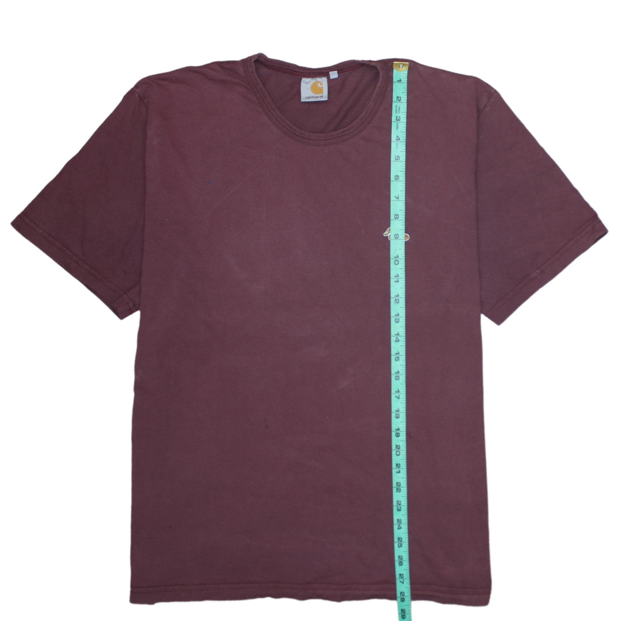 Carhartt Men’s Burgundy Duck Logo T-Shirt XXL Cotton Crew Neck