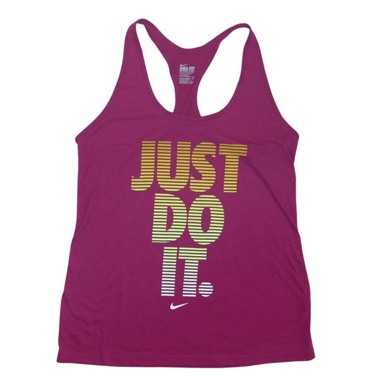 Nike Womens Pink Dri-Fit Racerback Tank Top M Activewear