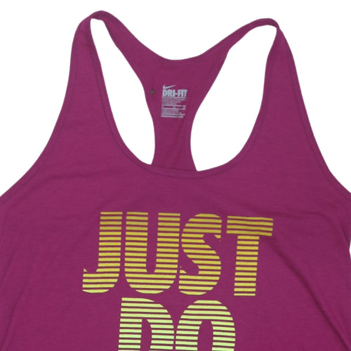 Nike Womens Pink Dri-Fit Racerback Tank Top M Activewear