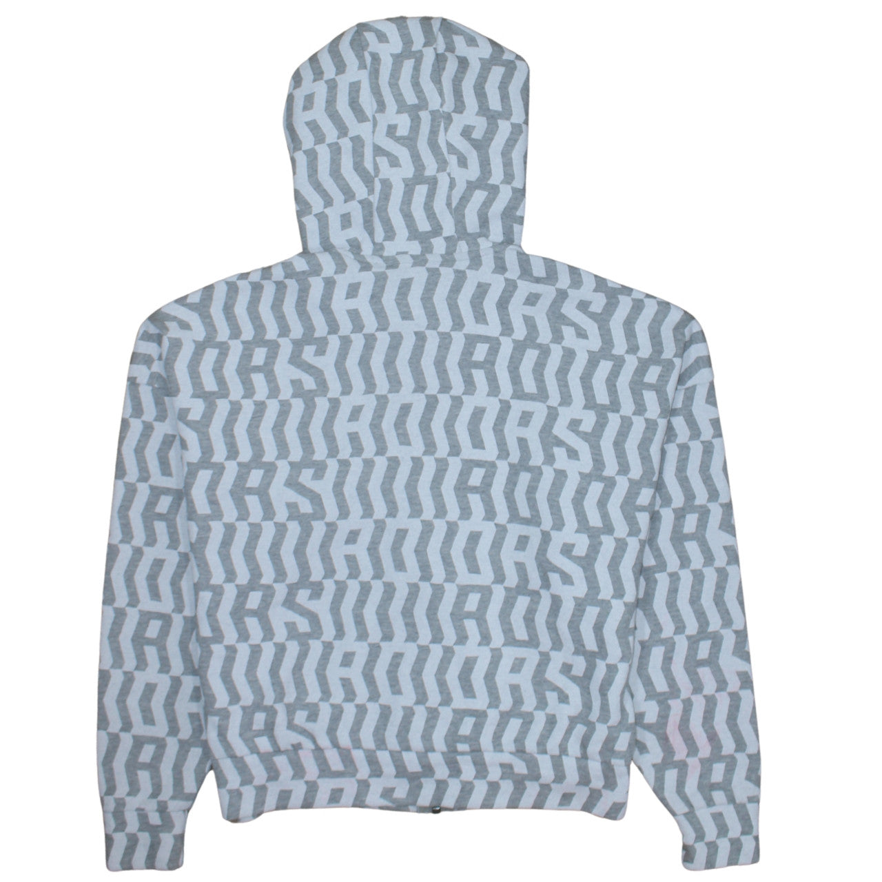 Adidas Women Grey White Full Zip Hoodie Size S 8-10 Geometric Print