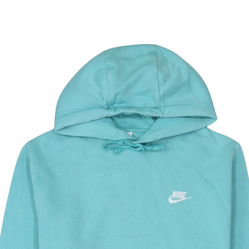 Nike Women’s Blue Pullover Hoodie M Cotton Blend Casual Style