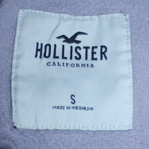 Hollister Women’s Lilac Hoodie Small Pullover Embroidered Logo Cotton Blend