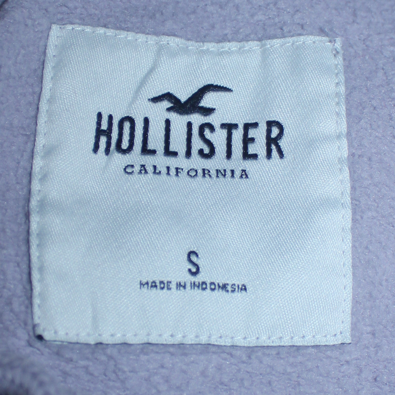 Hollister Women’s Lilac Hoodie Small Pullover Embroidered Logo Cotton Blend