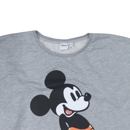 Primark Disney Womens Grey Mickey Mouse Sweatshirt Size 16