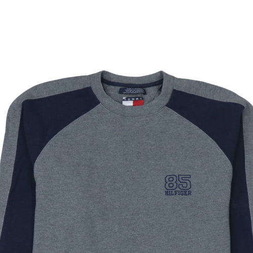 Tommy Hilfiger Men's Grey Crew Neck Pullover Sweatshirt Size S