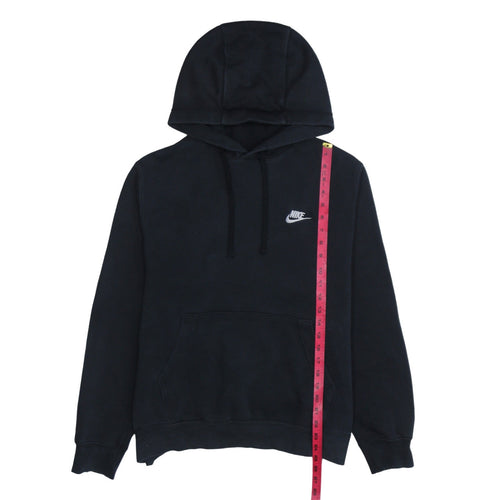 Nike Men's Black Pullover Hoodie Medium Fleece Logo Sweatshirt
