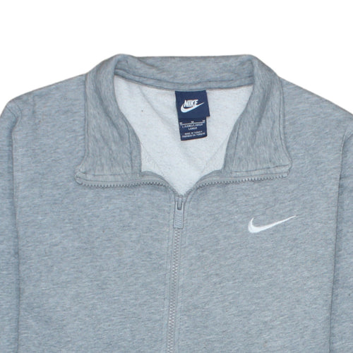 Nike Men's Grey L Track Jacket Full Zip Sports Fleece
