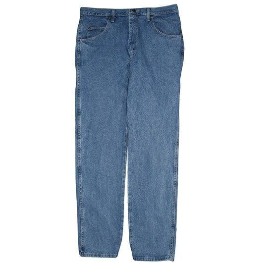 Wrangler Men Blue 36x36 Straight Leg Denim Jeans