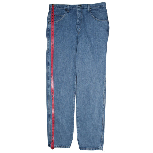 Wrangler Men Blue 36x36 Straight Leg Denim Jeans
