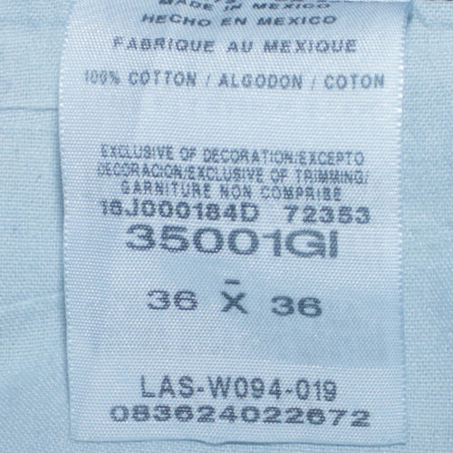 Wrangler Men Blue 36x36 Straight Leg Denim Jeans