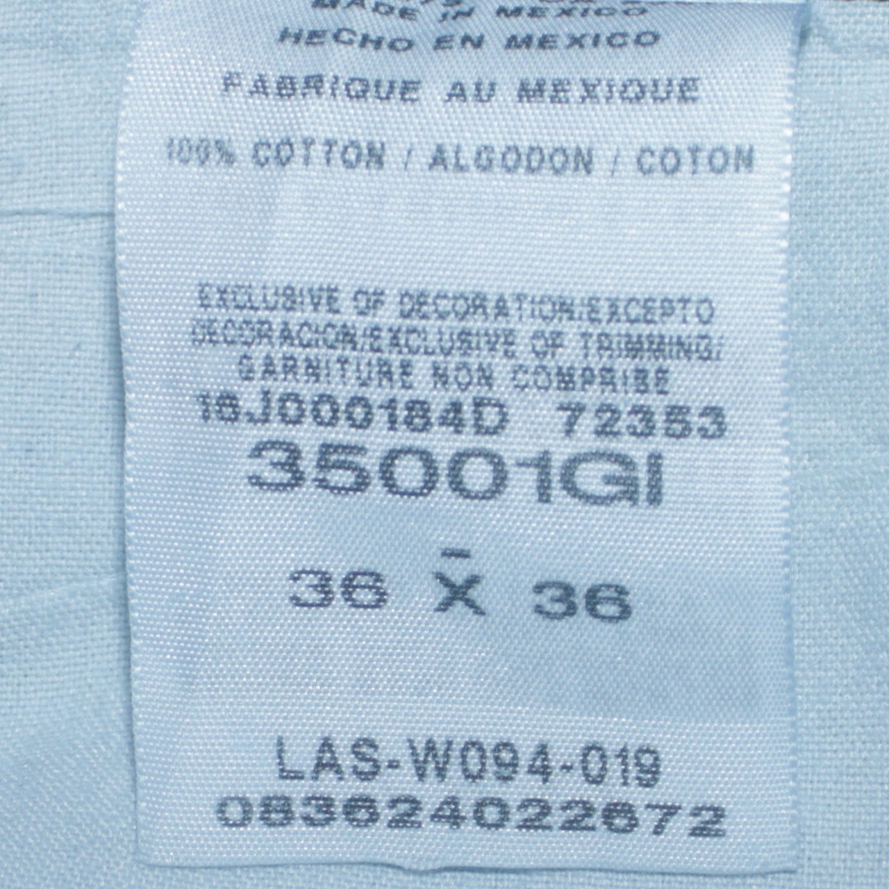 Wrangler Men Blue 36x36 Straight Leg Denim Jeans